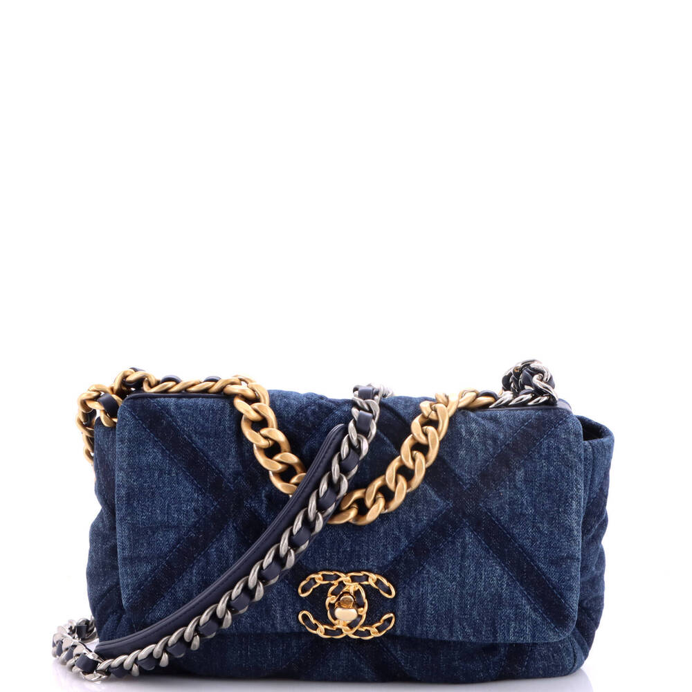 Chanel Medium 19 Flap Bag Quilted Denim
